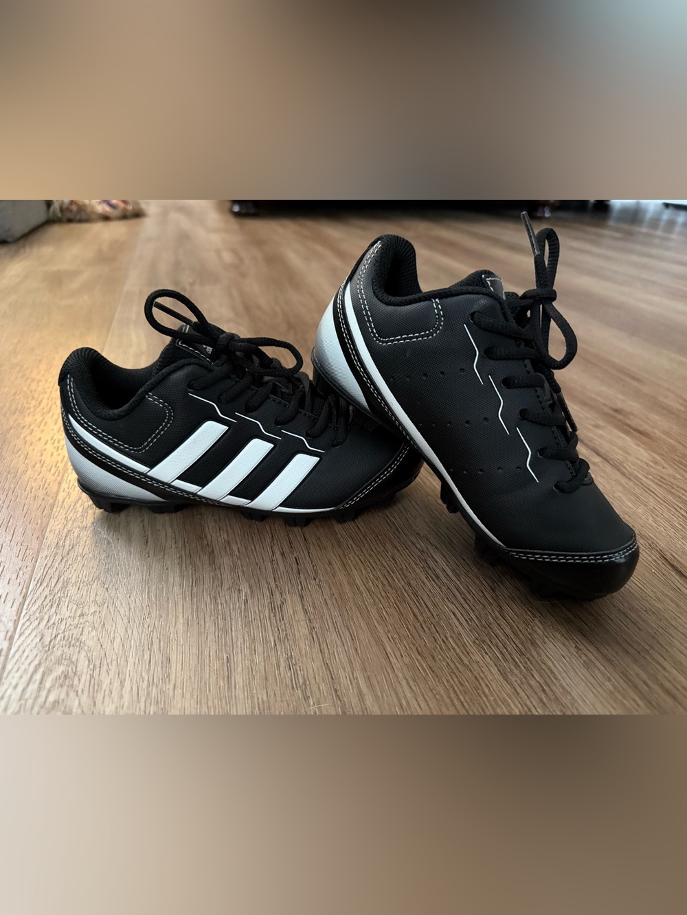 Adidas Adidas Rundown Black and White Baseball Cleats NEW